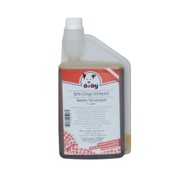 DOBY® BARFER’S OMEGA 3-6-9 KRÄUTERÖL Hundefutter & Zubehör Hunde & Katzen Tiernahrung von Belcando und Leonardo