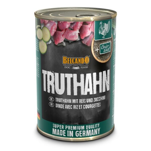 BELCANDO TRUTHAHN MIT REIS UND ZUCCHINI Belcando MENÜ Dosen Hunde & Katzen Tiernahrung von Belcando und Leonardo