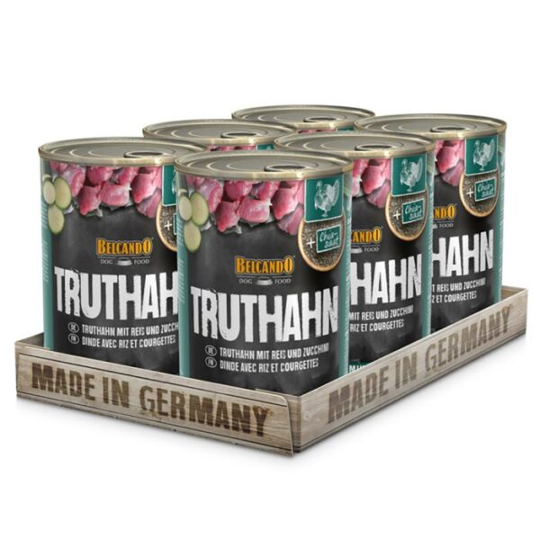 BELCANDO TRUTHAHN MIT REIS UND ZUCCHINI Belcando MENÜ Dosen Hunde & Katzen Tiernahrung von Belcando und Leonardo