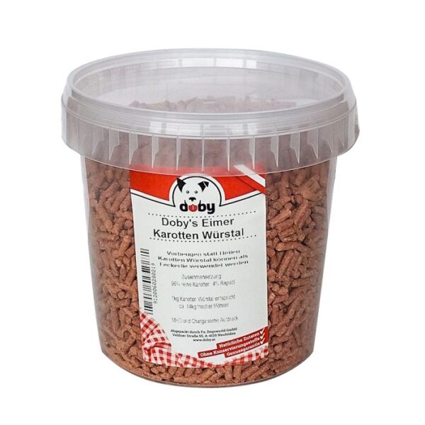 DOBY EIMER KAROTTEN WÜRSTAL Hundefutter & Zubehör Hunde & Katzen Tiernahrung von Belcando und Leonardo