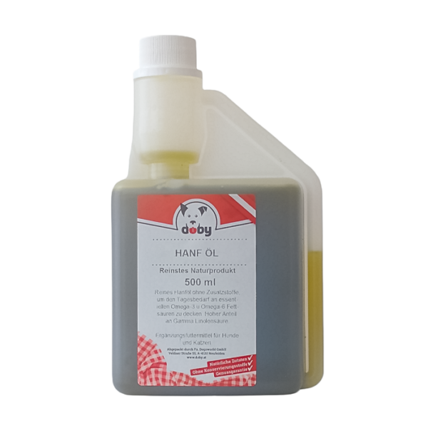 DOBY® HANFÖL NATURTRÜB Hundefutter & Zubehör Hunde & Katzen Tiernahrung von Belcando und Leonardo