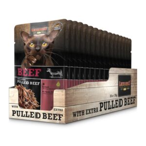 LEONARDO BEEF + EXTRA PULLED BEEF Leonardo PULLED MEAT Hunde & Katzen Tiernahrung von Belcando und Leonardo
