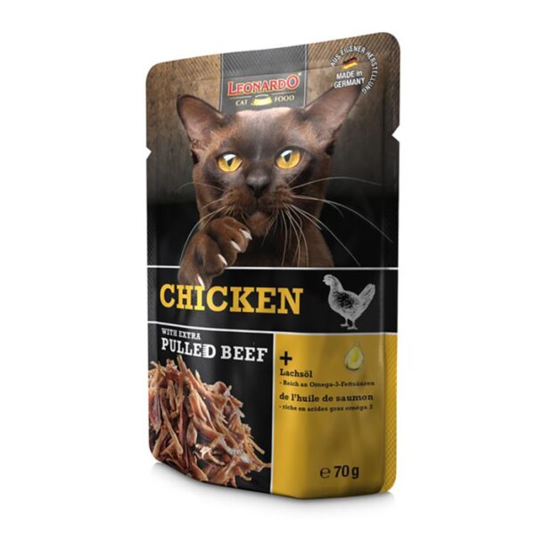 LEONARDO CHICKEN + EXTRA PULLED BEEF Katzenfutter & Zubehör Hunde & Katzen Tiernahrung - Kauartikel - Zubehör