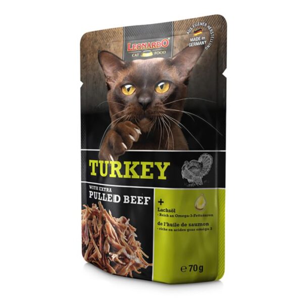 LEONARDO TURKEY + EXTRA PULLED BEEF Leonardo PULLED MEAT Hunde & Katzen Tiernahrung von Belcando und Leonardo