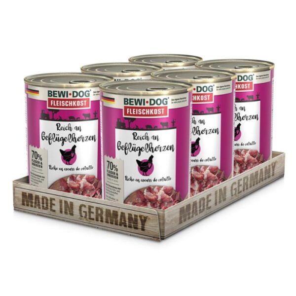 BEWI DOG FLEISCHKOST REICH AN GEFLÜGELHERZEN Hundefutter & Zubehör Hunde & Katzen Tiernahrung von Belcando und Leonardo