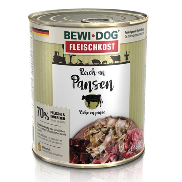 BEWI DOG FLEISCHKOST REICH AN PANSEN Nassfutter Hunde & Katzen Tiernahrung von Belcando und Leonardo